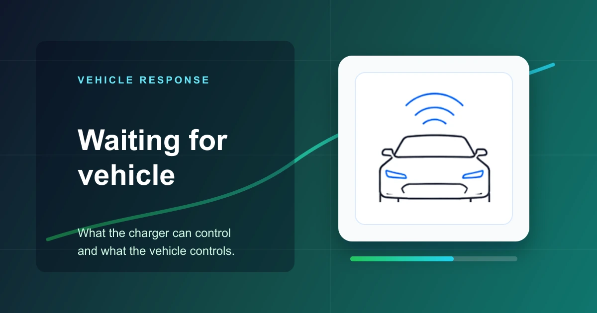 Waiting for vehicle: what your EV charger can and cannot control